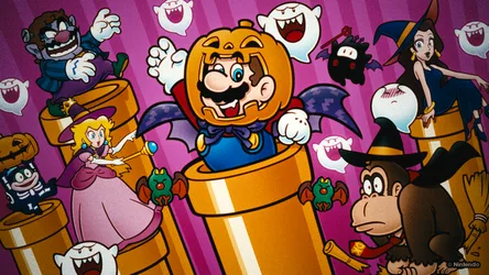 Mario Halloween Party Costume Celebration - free gaming wallpaper 1920×1080