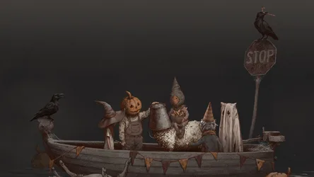 Reanimal Halloween Boat Party - free dark wallpaper 1920×1080
