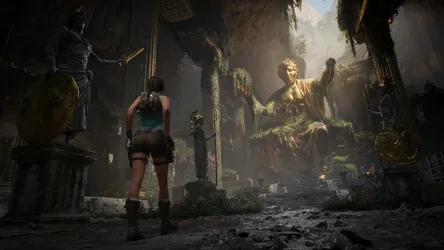 Lara Croft Explores Ancient Ruins in Tomb Raider - free gaming wallpaper 3840×2160