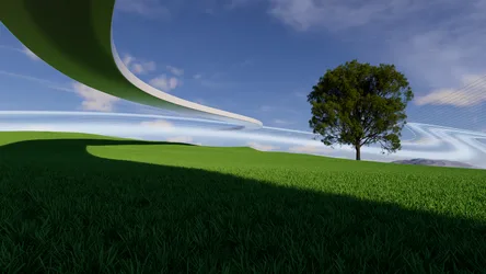 Rolling Green Hills with Solitary Tree - free wallpaper 3840×2160