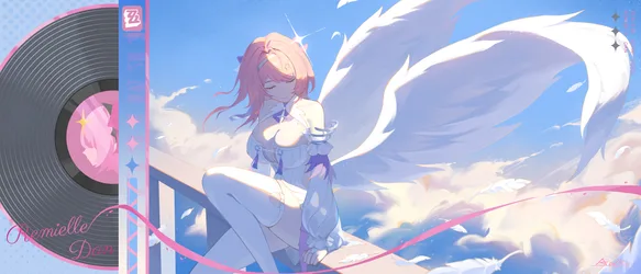 Remielle Dan Relaxing Among Clouds in Zenless Zone Zero - free wallpaper 5040×2160