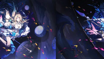 Pearl of Honkai Star Rail in Starlit Void - free anime wallpaper 6400×3600