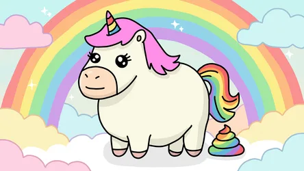 Rainbow Unicorn Standing in the Clouds - free kids & cute wallpaper 3840×2160