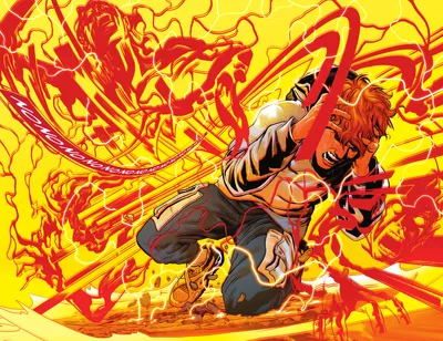 The Flash Unleashed in Lightning and Fire - free cartoons & comics wallpaper 3975×3057