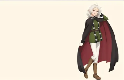 Sylphiette from Mushoku Tensei in Cape and Green Tunic - free anime wallpaper 5600×3632