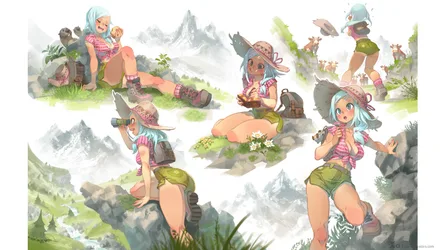 Mountain Hiking Adventures with Original Characters - free anime wallpaper 3840×2160