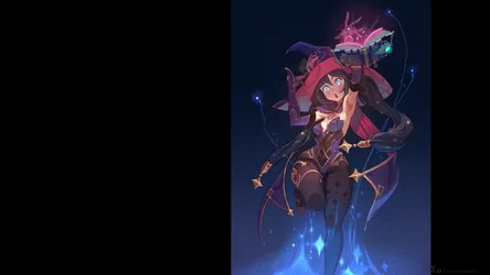 Mona the Astral Witch of Genshin Impact - free anime wallpaper 3840×2160