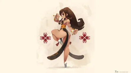 Chun-Li Street Fighter V Combat Stance - free anime wallpaper 3840×2160