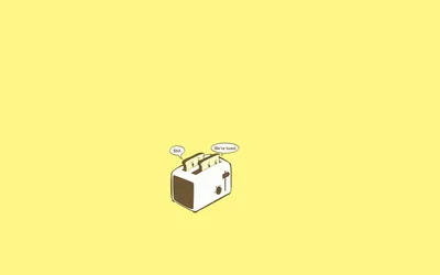 Toast of Doom - free minimalist wallpaper 1920×1200