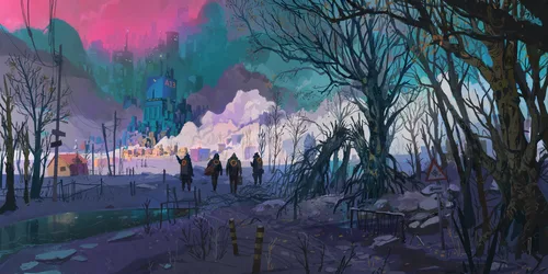 Through the Wasteland Park - free wallpaper 3000×1500