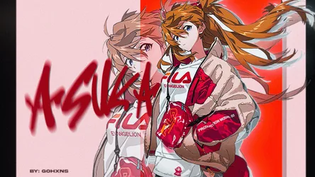 Asuka Langley Soryu from Neon Genesis Evangelion in Plugsuit - free anime wallpaper 1920×1080