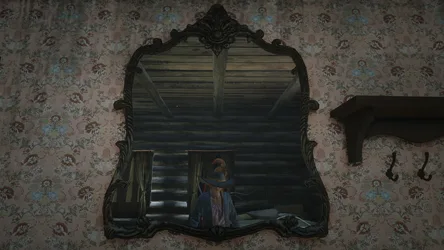Red Dead Redemption 2 Character Reflected in Ornate Mirror - free gaming wallpaper 3840×2160