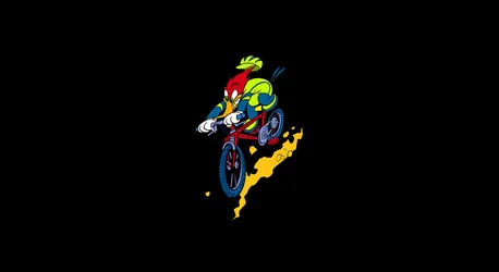 Woody Woodpecker on a Speeding Bike - free wallpaper 1980×1080