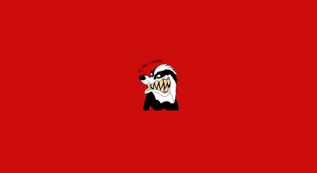Creepy Badger Animated Character Red Background - free wallpaper 1980×1080
