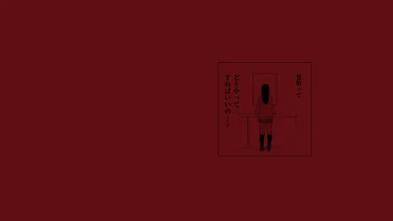 Anime Girl at Window in Red - free anime wallpaper 2560×1440