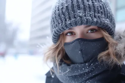 Winter Portrait With Frosted Hat and Mask - free people & portraits wallpaper 5376×3584