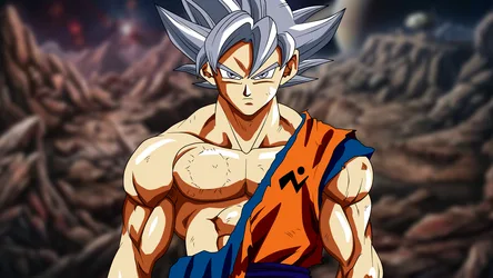 Ultra Instinct Goku in Battle Stance - free cartoons & comics wallpaper 3840×2160
