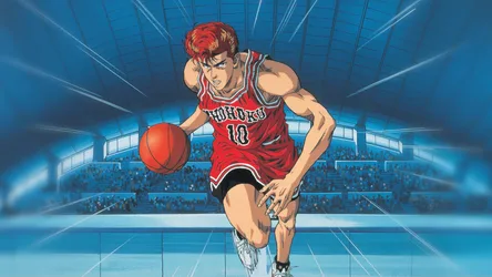 Anime Basketball Player in Red Jersey Dribbling - free cartoons & comics wallpaper 3840×2160