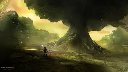 Link in the Ancient Forest - The Legend of Zelda - free fantasy wallpaper 3840×2160