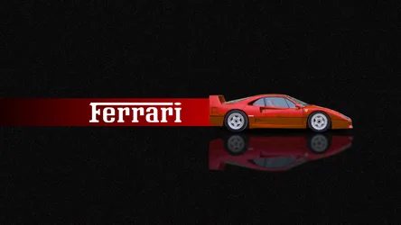 Ferrari F40 Red Sports Car with Reflection - free wallpaper 1920×1080