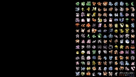 Pokémon Red & Blue Generation One Complete Sprite Collection - free wallpaper 1920×1080