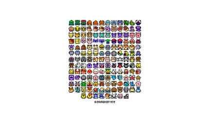 Pokémon First Generation Sprite Collection - free wallpaper 1920×1080