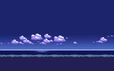 Pokémon Gen III Pixel Art Sky at Dusk - free gaming wallpaper 1920×1200
