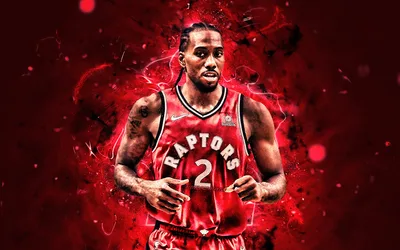 Basketball Player in Red Raptors Jersey with Red Energy Effects - free wallpaper 2880×1800