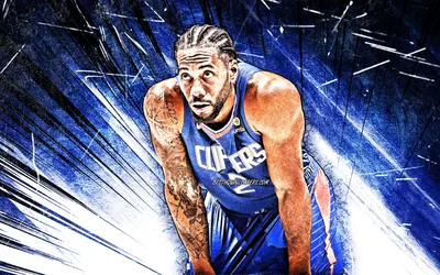 NBA Player in Blue Clippers Jersey Action Portrait - free wallpaper 3840×2400