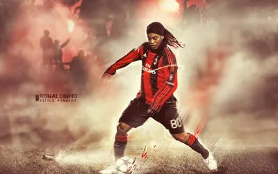 Ronaldinho in AC Milan Kit Dynamic Action Wallpaper - free sports wallpaper 3840×2400