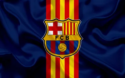FC Barcelona Club Crest on Striped Background - free sports wallpaper 3840×2400