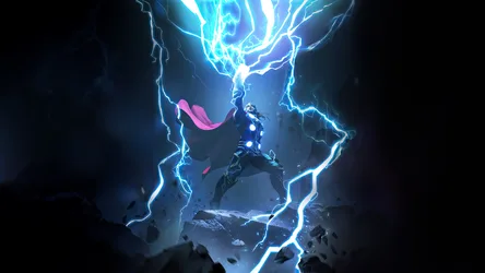 Armored Figure Channeling Electric Power in Storm - free movies & tv wallpaper 3840×2160