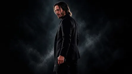Man In Black Suit Holding Gun Against Dark Background - free wallpaper 3840×2160