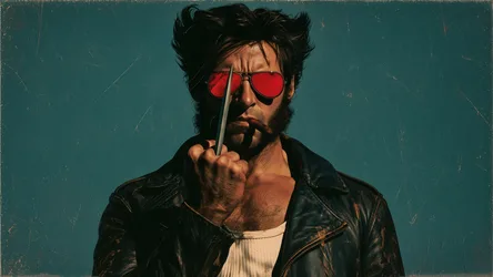 Man in Red Sunglasses with Cigarette Against Teal Wall - free movies & tv wallpaper 3840×2160