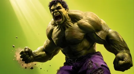 Hulk Roaring with Rage Against Green Background - free movies & tv wallpaper 3840×2123
