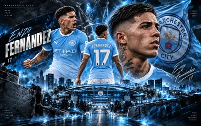 Enzo Fernández Manchester City Player Promotional Wallpaper - free sports wallpaper 3840×2400