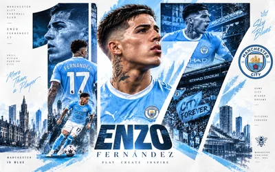 Enzo Fernández Manchester City Player Poster Wallpaper - free sports wallpaper 3840×2400