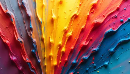 Vibrant Abstract Paint Strokes with Textured Layers - free wallpaper 5000×2857