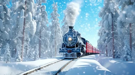 Winter Steam Train Through Snowy Forest - free cars & vehicles wallpaper 5824×3264