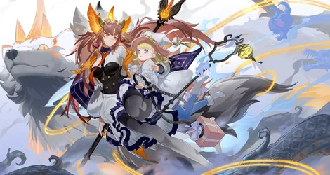 Diabellze and Elzette of the White Forest in Yu-Gi-Oh - free anime wallpaper 2032×1080