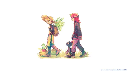 Yellow and Silver's Adventure in Pokémon - free wallpaper 1920×1080