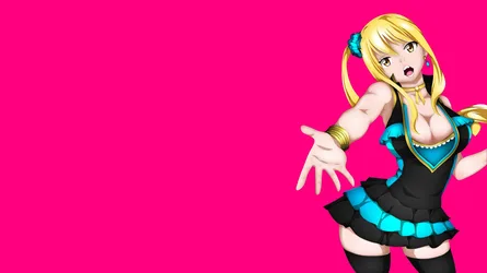Anime Character with Blonde Hair on Pink Background - free anime wallpaper 3557×2000