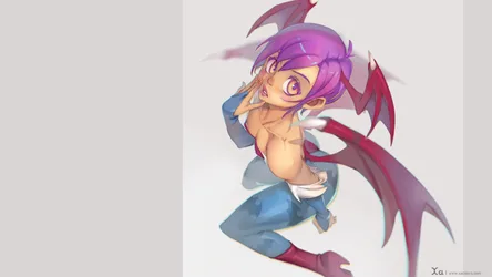 Lilith Aensland of Darkstalkers in Flight - free anime wallpaper 3840×2160