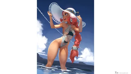 Beach Day With Pink Hair - free wallpaper 3840×2160