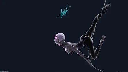 Spider-Gwen in Flight - free wallpaper 1920×1080
