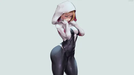 Spider Gwen in Black Bodysuit - free wallpaper 8657×4870