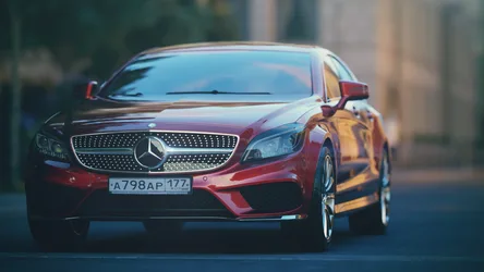 Red Mercedes-Benz C-Class Sedan With Luxury Chrome Grille - free cars & vehicles wallpaper 1920×1080