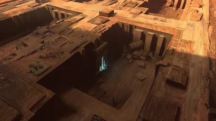 Ancient Underground Temple Chambers with Illuminated Passage - free city & urban wallpaper 1920×1080
