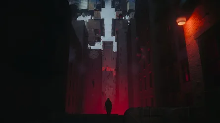 Control Red City Silhouette - free gaming wallpaper 4096×2304