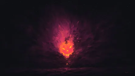 Jack O' Lantern Halloween Night Sky - free fantasy wallpaper 1920×1080